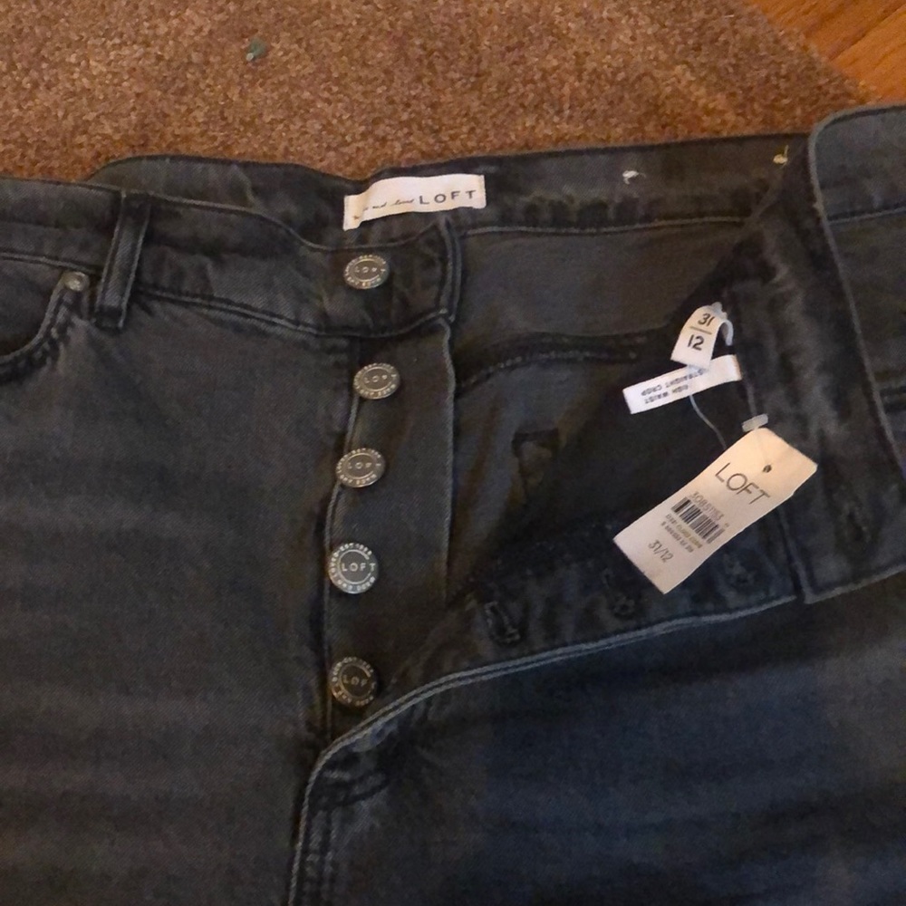 Loft high waist straight crop Jean pant